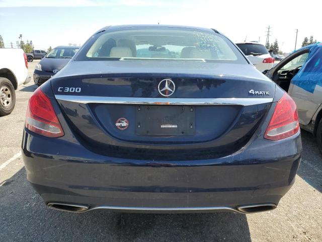 WDDWF4KB8HR282318 - 2017 MERCEDES-BENZ C 300 4MATIC BLUE photo 6