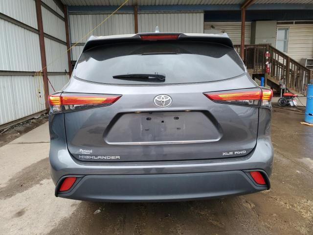 5TDGZRBH2MS538715 - 2021 TOYOTA HIGHLANDER XLE GRAY photo 6