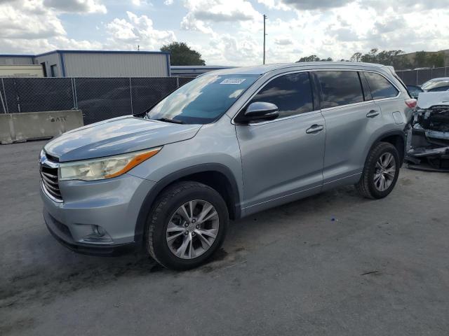 5TDKKRFH7ES017516 - 2014 TOYOTA HIGHLANDER XLE 银色 照片 1