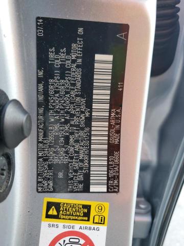 5TDKKRFH7ES017516 - 2014 TOYOTA HIGHLANDER XLE 银色 照片 14