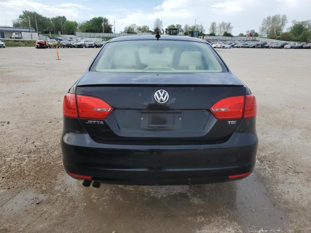 3VWLL7AJ0EM378387 - 2014 VOLKSWAGEN JETTA TDI BLACK photo 6