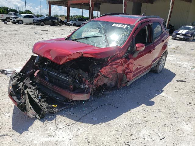 MAJ6P1UL3JC236552 - 2018 FORD ECOSPORT SE BURGUNDY photo 2