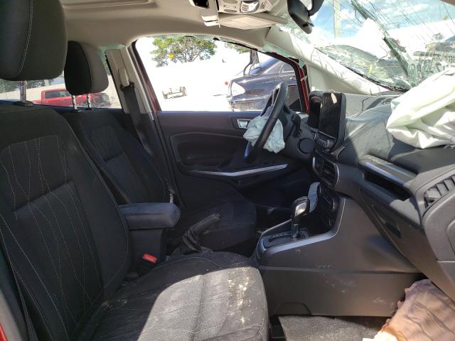 MAJ6P1UL3JC236552 - 2018 FORD ECOSPORT SE BURGUNDY photo 5
