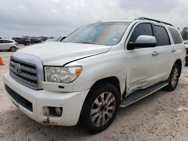 5TDZY67A78S015217 - 2008 TOYOTA SEQUOIA PLATINUM WHITE photo 1