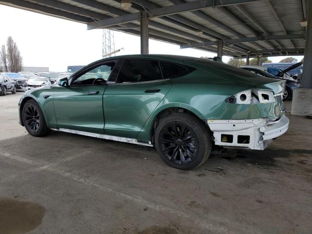5YJSA1E17HF208645 - 2017 TESLA MODEL S GREEN photo 2