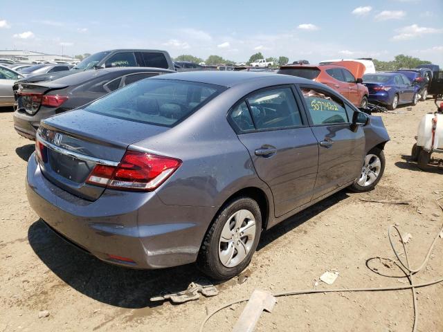 2HGFB2F52EH504525 - 2014 HONDA CIVIC LX GRAY photo 4