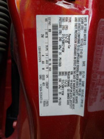 1FADP3K2XEL257577 - 2014 FORD FOCUS SE RED photo 12