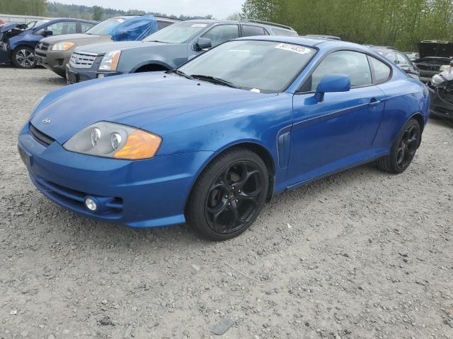 KMHHM65D54U122949 - 2004 HYUNDAI TIBURON BLUE photo 1