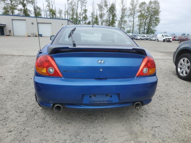 KMHHM65D54U122949 - 2004 HYUNDAI TIBURON BLUE photo 6