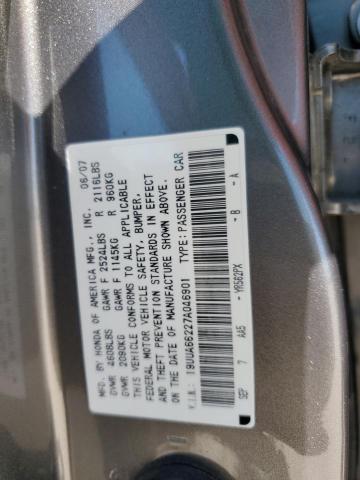 19UUA66227A046901 - 2007 ACURA TL GRAY photo 12