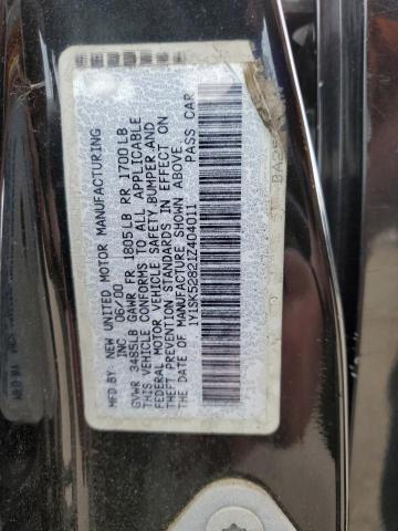 1Y1SK52821Z404011 - 2001 CHEVROLET GEO PRIZM BASE BLACK photo 12