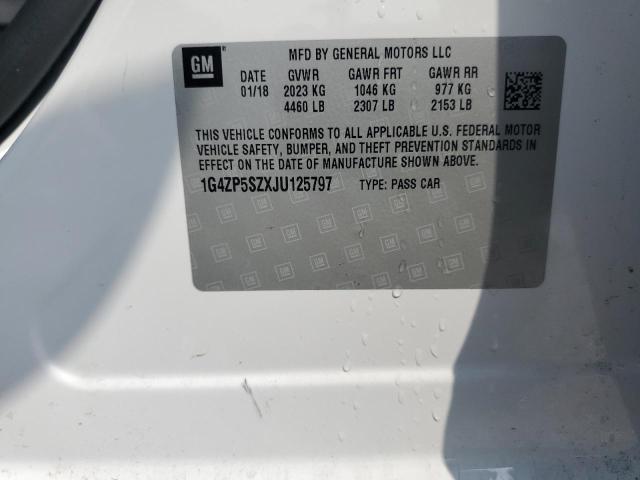 1G4ZP5SZXJU125797 - 2018 BUICK LACROSSE ESSENCE WHITE photo 12