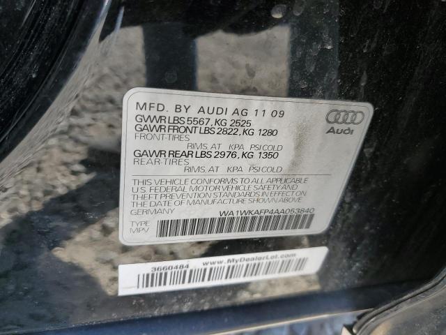 WA1WKAFP4AA053840 - 2010 AUDI Q5 PRESTIGE 黑色 照片 12