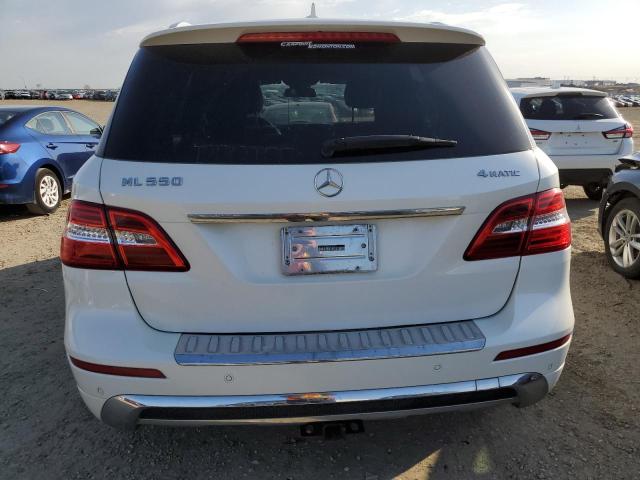 4JGDA7DB6EA400578 - 2014 MERCEDES-BENZ ML 550 4MATIC WHITE photo 6