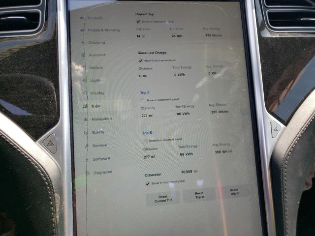 5YJSA1E12HF199482 - 2017 TESLA MODEL S Սև լուսանկար 9