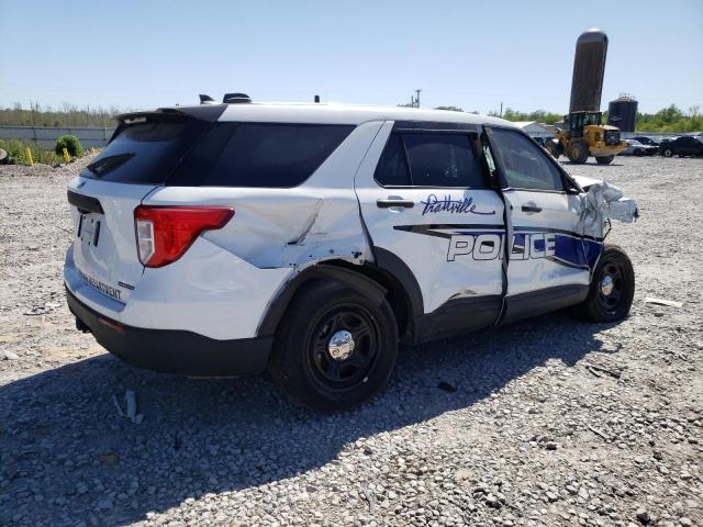 1FM5K8ABXNGA00239 - 2022 FORD EXPLORER POLICE INTERCEPTOR WHITE photo 3