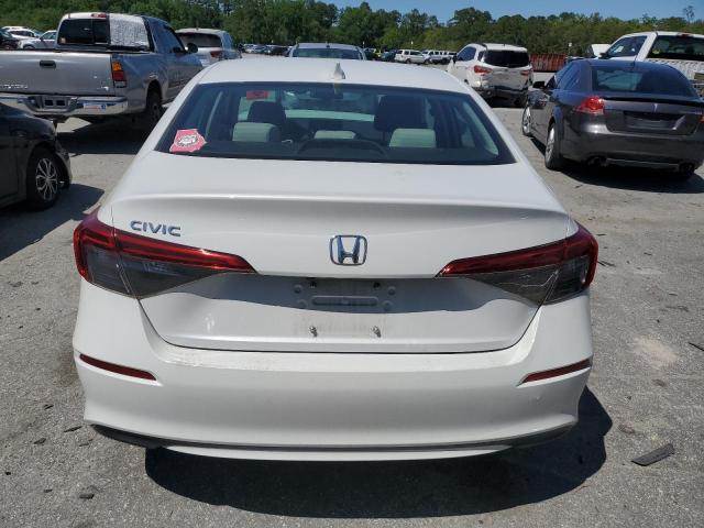 2HGFE2F28NH516112 - 2022 HONDA CIVIC LX WHITE photo 6