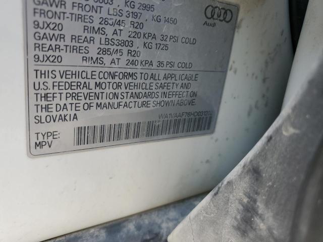 WA1VAAF76HD031202 - 2017 AUDI Q7 PRESTIGE 白色 照片 13