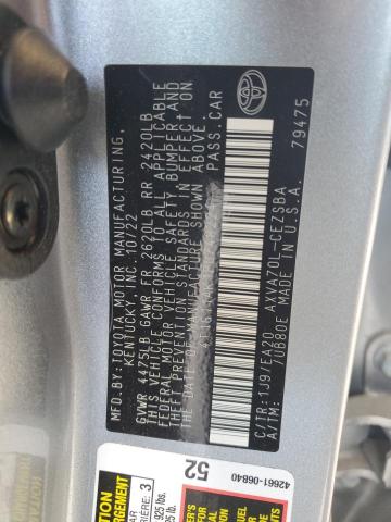 4T1G11AK1PU748224 - 2023 TOYOTA CAMRY SE NIGHT SHADE SILVER photo 12