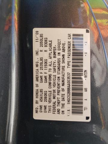 1HGCS2B88AA003537 - 2010 HONDA ACCORD EXL GRAY photo 13