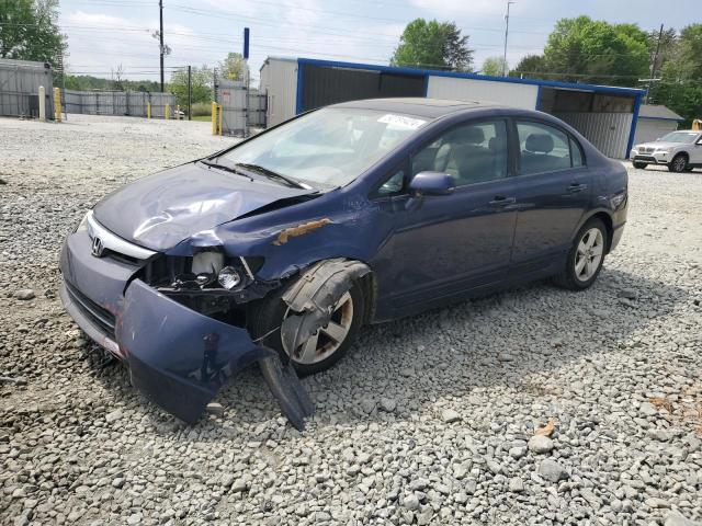 1HGFA16818L066000 - 2008 HONDA CIVIC EX BLUE photo 1