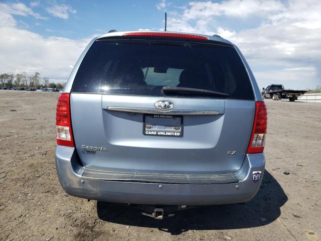 KNDMH4C72C6419009 - 2012 KIA SEDONA EX BLUE photo 6