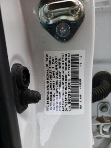 19XFC2F87LE030019 - 2020 HONDA CIVIC SPORT 白色 照片 12