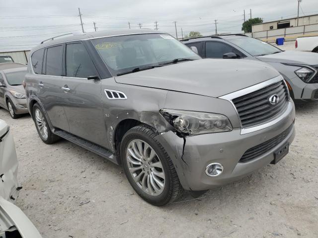 JN8AZ2ND6E9751645 - 2014 INFINITI QX80 SILVER photo 4