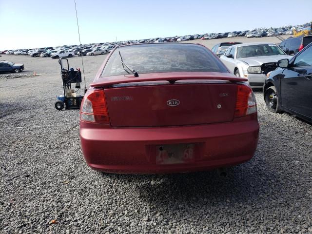 KNAFB161535120021 - 2003 KIA SPECTRA GS BURGUNDY photo 6