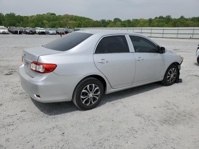 5YFBU4EE2DP136926 - 2013 TOYOTA COROLLA LE BASE SILVER photo 3