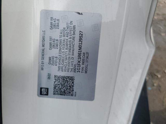 1G1FK1R61N0129527 - 2022 CHEVROLET CAMARO ZL1 WHITE photo 12