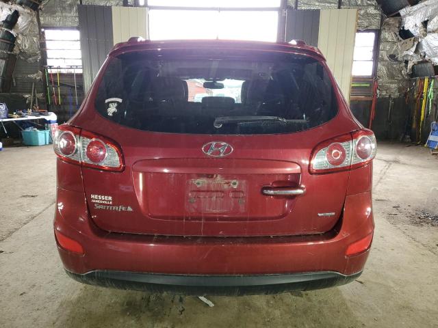 5XYZK4AG9CG143256 - 2012 HYUNDAI SANTA FE LIMITED RED photo 6