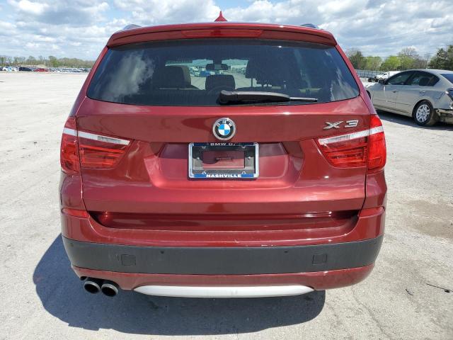 5UXWX9C55D0A15750 - 2013 BMW X3 XDRIVE28I RED photo 6