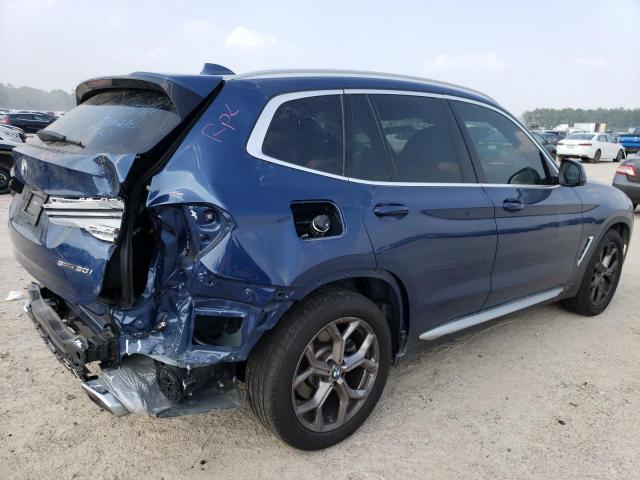 5UX43DP01N9M09910 - 2022 BMW X3 SDRIVE30I BLUE photo 3