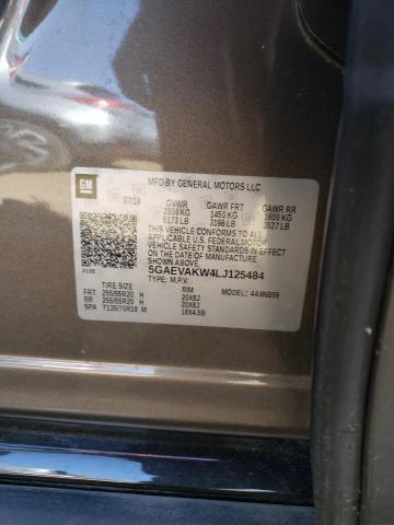 5GAEVAKW4LJ125484 - 2020 BUICK ENCLAVE ESSENCE 棕色 照片 12