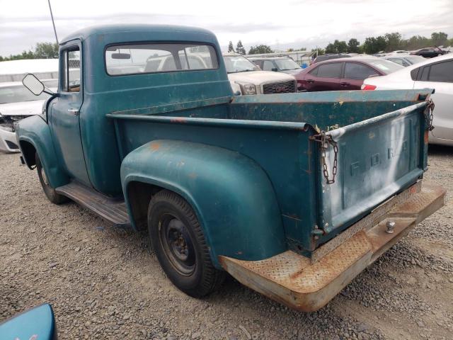 F10V6R13249 - 1956 FORD F 100 TEAL photo 2