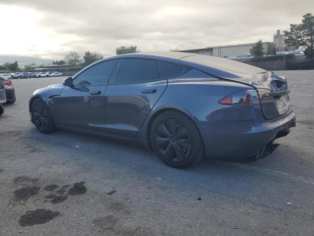 5YJSA1E52NF464464 - 2022 TESLA MODEL S GRAY photo 2
