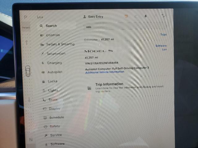 5YJSA1E52NF464464 - 2022 TESLA MODEL S GRAY photo 9