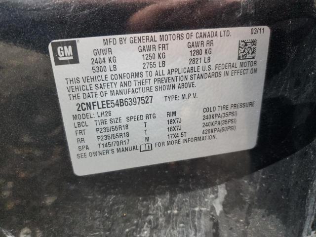 2CNFLEE54B6397527 - 2011 CHEVROLET EQUINOX LT BLACK photo 14