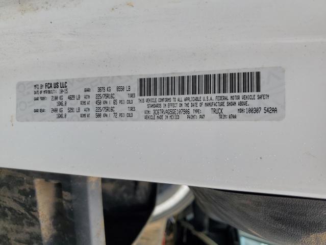 3C6TRVAG5GE107906 - 2016 DODGE PROMASTER 1500 STANDARD WHITE photo 14