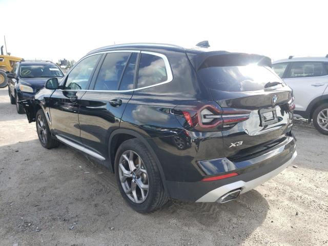 5UX43DP03N9K71772 - 2022 BMW X3 SDRIVE30I BLACK photo 3