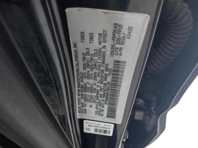 5TEGN92N91Z851132 - 2001 TOYOTA TACOMA DOUBLE CAB PRERUNNER BLACK photo 12