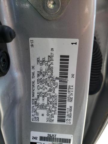 5TFRY5F10EX151917 - 2014 TOYOTA TUNDRA DOUBLE CAB SR/SR5 SILVER photo 13