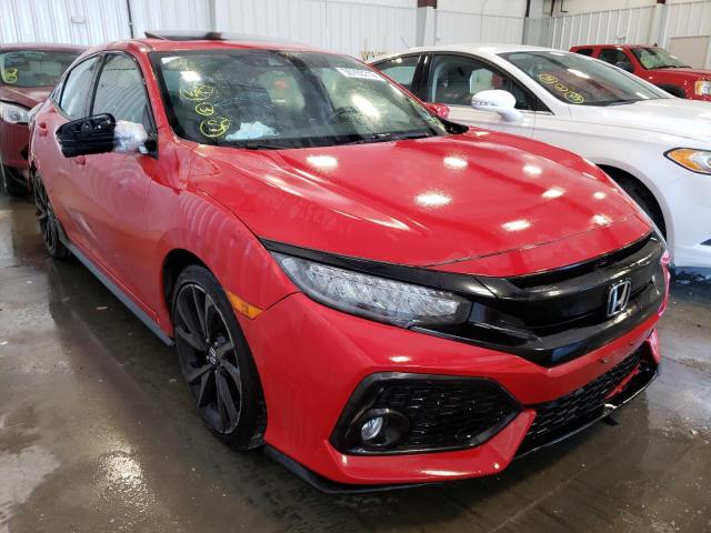 SHHFK7H97JU208328 - 2018 HONDA CIVIC SPORT TOURING RED photo 1