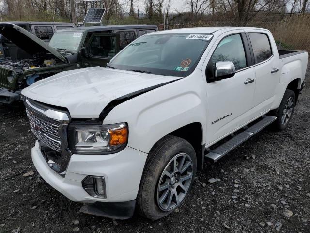 1GTG6EEN4M1147792 - 2021 GMC CANYON DENALI WHITE photo 1