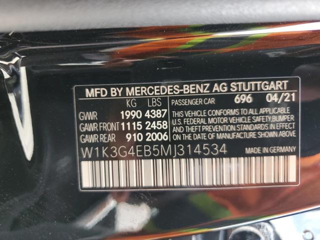 W1K3G4EB5MJ314534 - 2021 MERCEDES-BENZ A 220 BLACK photo 12