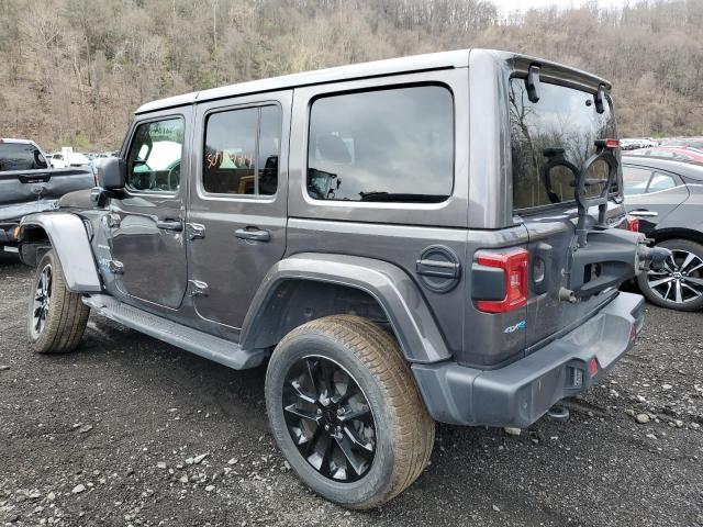1C4JJXP64MW760147 - 2021 JEEP WRANGLER U SAHARA 4XE GRAY photo 2