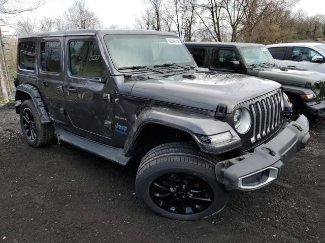 1C4JJXP64MW760147 - 2021 JEEP WRANGLER U SAHARA 4XE GRAY photo 4