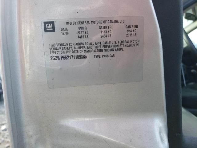 2G2WP552171189385 - 2007 PONTIAC GRAND PRIX 银色 照片 12