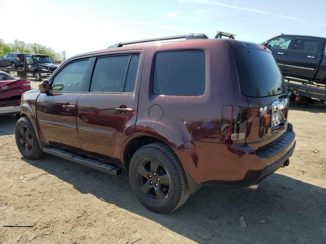 5FNYF4H61BB008890 - 2011 HONDA PILOT EXL BURGUNDY photo 2